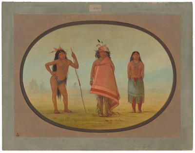 Cochimtee főnök, a felesége és egy harcos alkotó: George Catlin