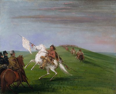 A komancsok találkozása a dragonyosokkal alkotó: George Catlin