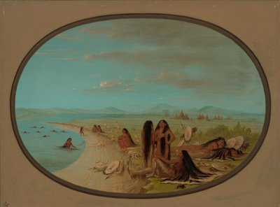 Crow Warriors fürdő, 18611869. alkotó: George Catlin
