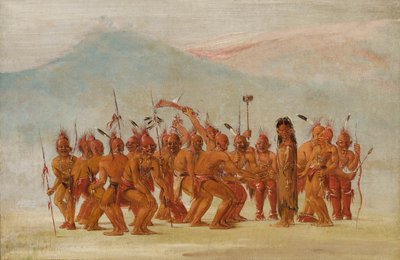 Tánc a Berdash-ra, 1835-1837. alkotó: George Catlin