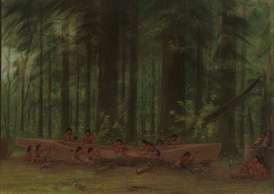 Kenu feltárása – nayas indiánok, 18551869. alkotó: George Catlin