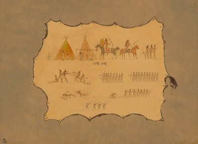 Egy Cheyenne-köntös fakszimile, 18611869. alkotó: George Catlin