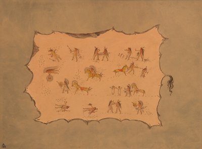 Fakszimile Mah-to-to-pa köntöséről – Mandan, 18611869. alkotó: George Catlin