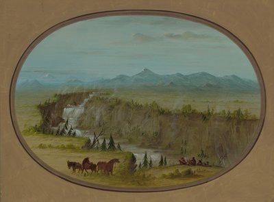 Falls of the Snake River, 18551869. alkotó: George Catlin