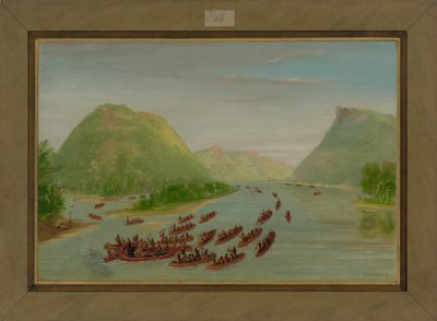 Hennepin atya és két társa a sziúk által foglyul ejtettek, 1680. április, 1847-48 alkotó: George Catlin