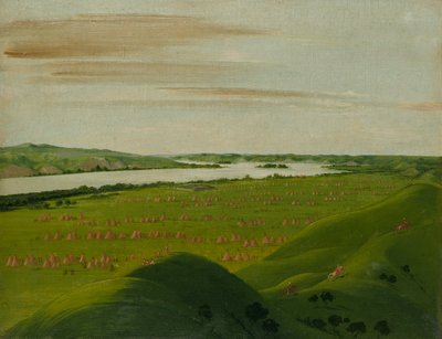 Fort Pierre, a Teton folyó torkolata, 1200 mérfölddel Saint Louis felett alkotó: George Catlin