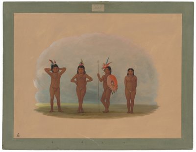 Négy zurumati gyerek alkotó: George Catlin