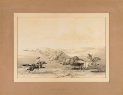 Bölényre vadászó indiánok - 29. sz. alkotó: George Catlin