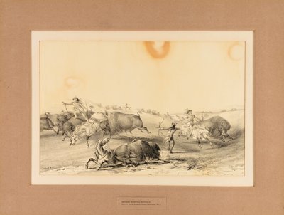 Bölényre vadászó indiánok - 7. sz. alkotó: George Catlin