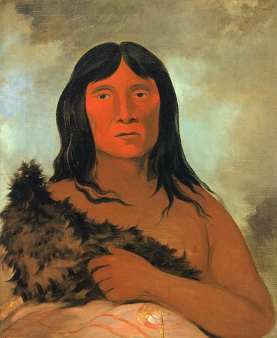 Kay-ée-qua-da-kúm-ee-gísh-kum, Aki a földet próbálja a lábával. alkotó: George Catlin