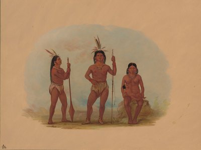 Klahoquaht főnök, felesége és fia, 18551869. alkotó: George Catlin