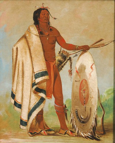 Kotz-a-tó-ah, Füstölt Pajzs, Kiváló Harcos alkotó: George Catlin