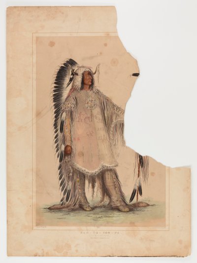 Mah-to-toh-pa, a mandan törzsfőnök... alkotó: George Catlin