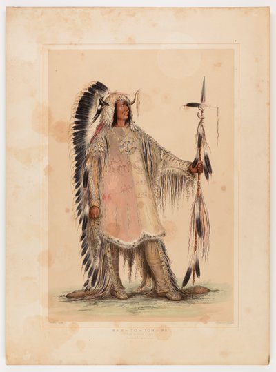Mah-to-toh-pa, a mandan törzsfőnök... alkotó: George Catlin