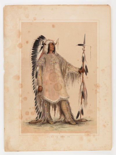 Mah-to-toh-pa, a mandan törzsfőnök... alkotó: George Catlin