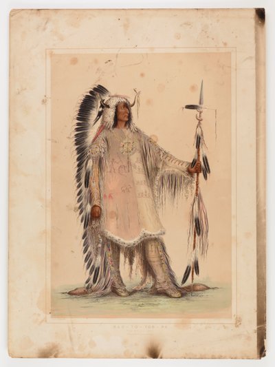 Mah-to-toh-pa, a mandan törzsfőnök... alkotó: George Catlin