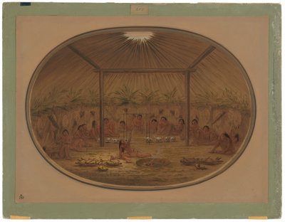 Mandan ceremónia – A víz elsüllyed alkotó: George Catlin
