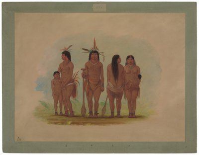 A Payaguas törzs tagjai alkotó: George Catlin