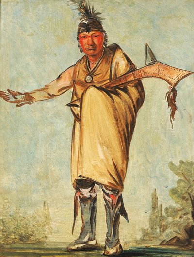 Náw-káw, Wood, a törzs korábbi törzsfőnöke alkotó: George Catlin