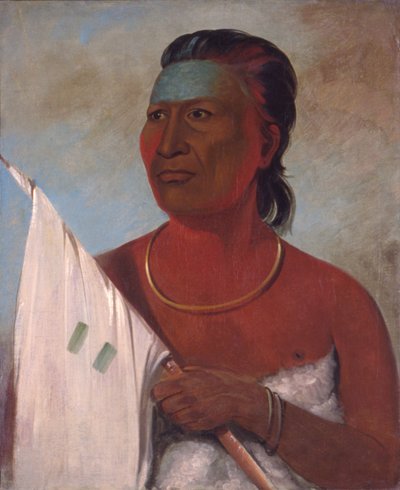 Náh-pápa, leves, Fekete Sólyom tanácsadója alkotó: George Catlin