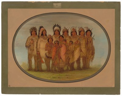 Ojibbeway indiánok Párizsban alkotó: George Catlin
