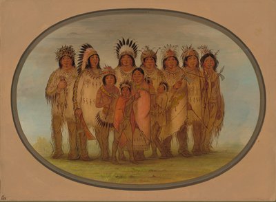 Ojibbeway indiánok Párizsban, 18611869. alkotó: George Catlin