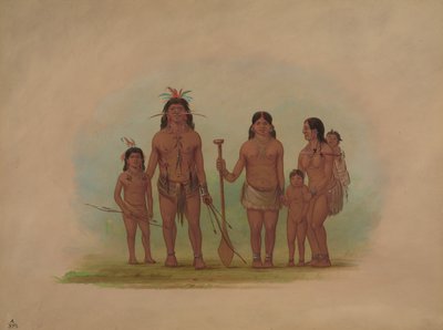 Orejona főnöke és családja, 18541869. alkotó: George Catlin