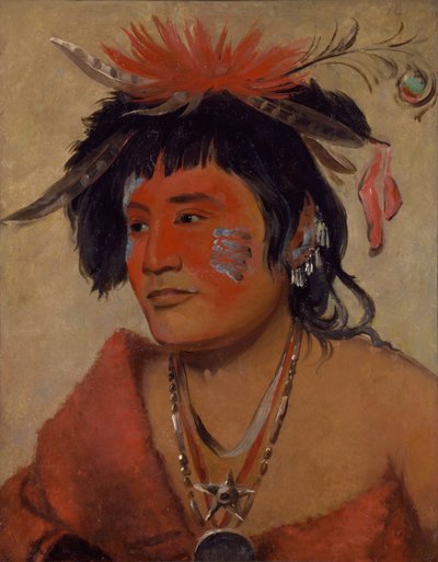 Pah-shee-náu-shaw, egy harcos... alkotó: George Catlin