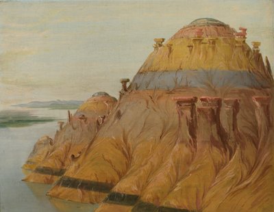Festői Clay Bluff, 1700 mérföldre St. Louis felett alkotó: George Catlin