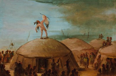 Esőcsinálás a mandanoknál alkotó: George Catlin