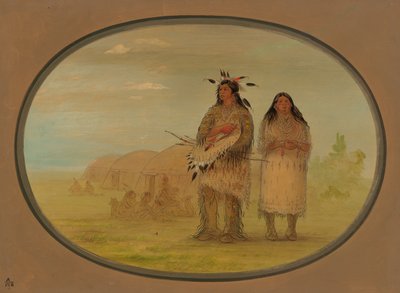 Riccarree főnök és felesége, 18611869. alkotó: George Catlin