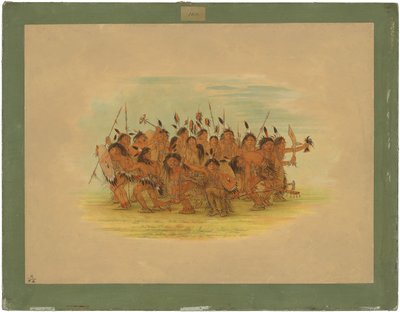 Fejbőrtánc - sziú alkotó: George Catlin