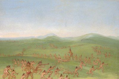 Sham Fight, Mandan Boys alkotó: George Catlin