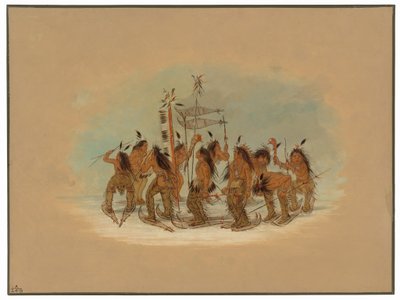 Hócipős tánc - Ojibbeway alkotó: George Catlin