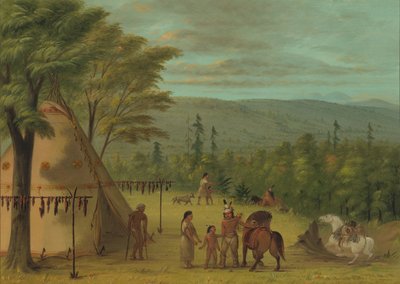 A Cheyenne testvérek őszi vadászaton indulnak, 18611869. alkotó: George Catlin