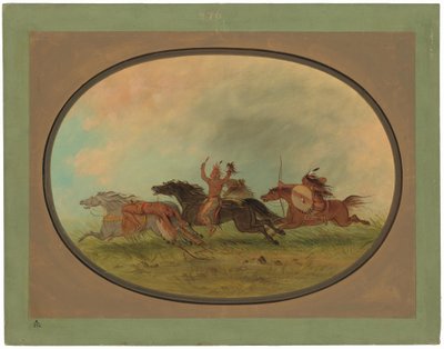 The Scalper Scalped – Pawnees és Cheyennes alkotó: George Catlin