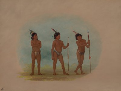 Három Auca Gyermek, 18541869. alkotó: George Catlin