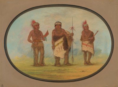 Három iowai indián, 18611869. alkotó: George Catlin