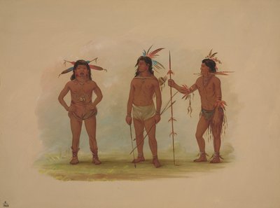 Három omaguai férfi, 18541869. alkotó: George Catlin