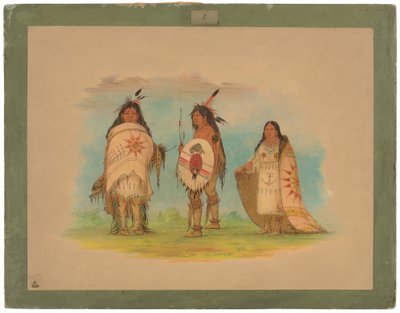 Három Riccarree indián alkotó: George Catlin