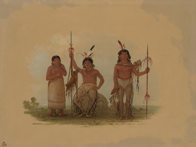 Két Arapaho harcos és egy nő, 18611869. alkotó: George Catlin