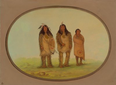 Két Nezperce harcos és egy fiú, 18551869. alkotó: George Catlin
