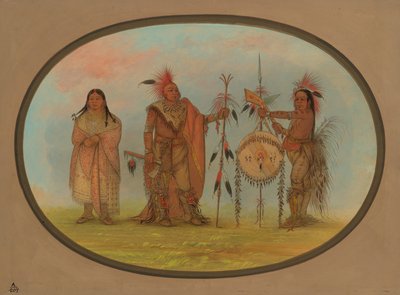 Két Saukie főnök és egy nő, 18611869. alkotó: George Catlin