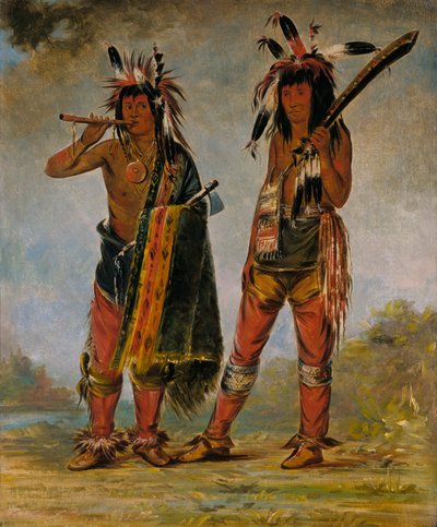 Két fiatalember, 1835 vagy 1836. alkotó: George Catlin