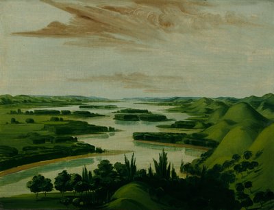 Kilátás Floyd sírjáról, 1300 mérföldre St. Louis felett alkotó: George Catlin