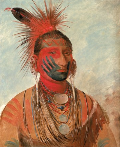 Wash-ka-mon-ya, gyorstáncos, harcos, 1844-1845. alkotó: George Catlin