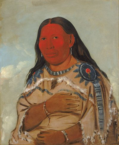 Két varjú felesége, 1832. alkotó: George Catlin