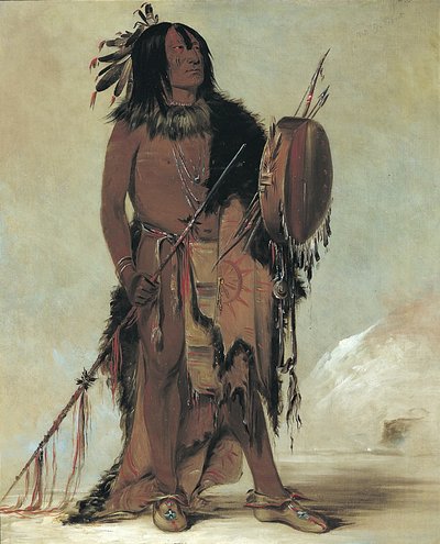Wún-nes-tou, Fehér Bölény, egy idős gyógyító ember alkotó: George Catlin
