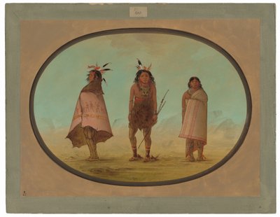 Yntah Medicine férfi, egy harcos és egy nő alkotó: George Catlin