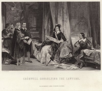 Cromwell konzultál az ügyvédekkel alkotó: George Cattermole